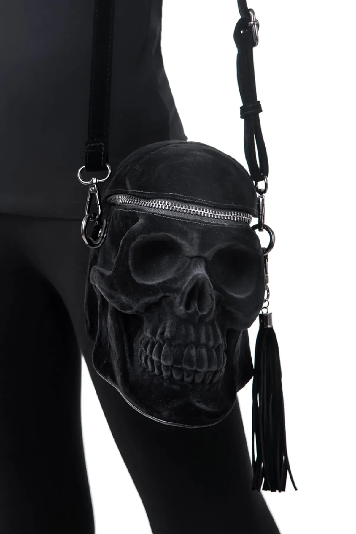 Online Grave Digger Skull - Käsilaukku, Velvet Goottikamaa|Pääkallokamaa
