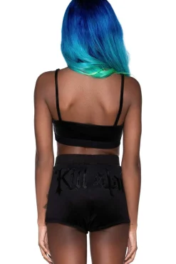 Best Just Cropped Up - Velour Bralette, black Goottikamaa|Sport