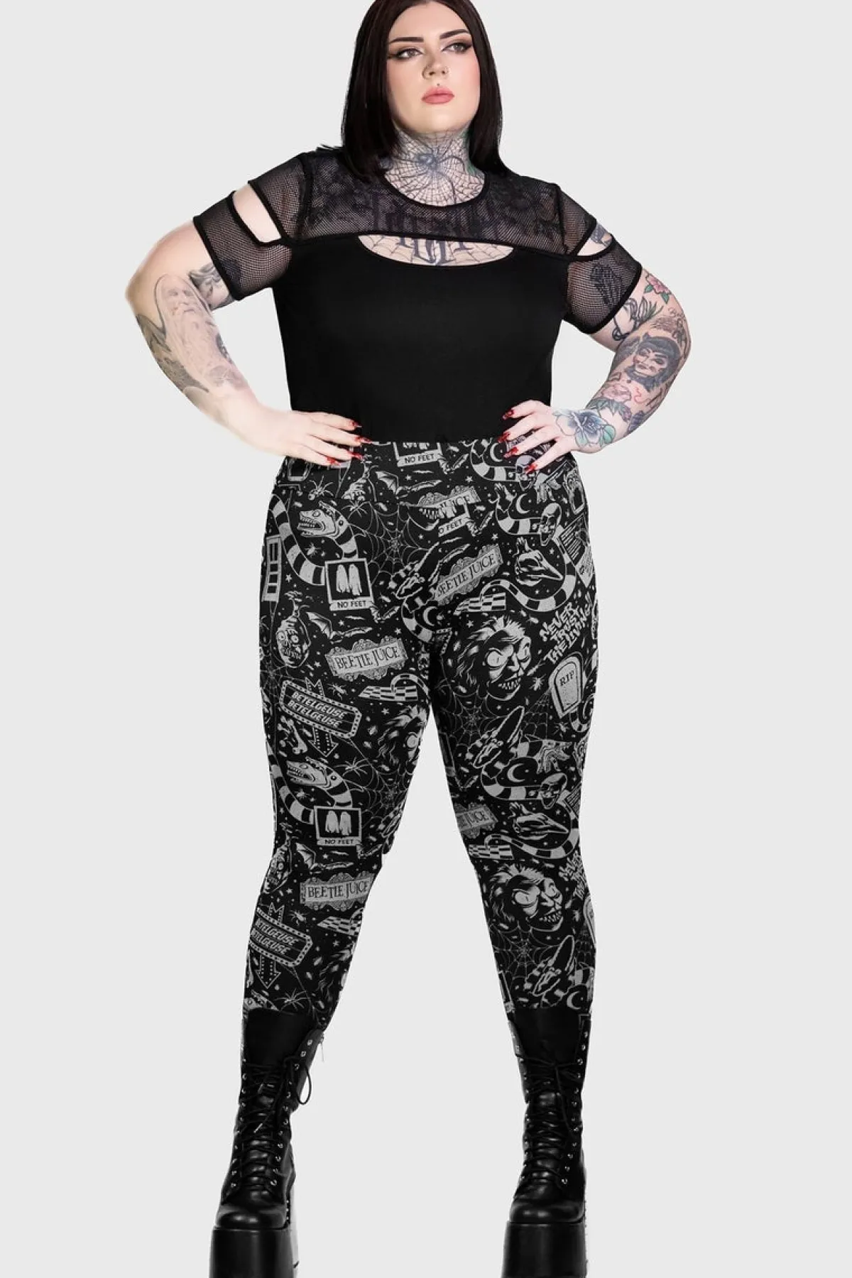 Outlet Never Trust The Living - Leggingsit Leggingsit|Beetlejuice