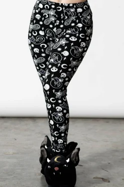 Sale Purr Off - Leggingsit, mustat Leggingsit|Kissateema