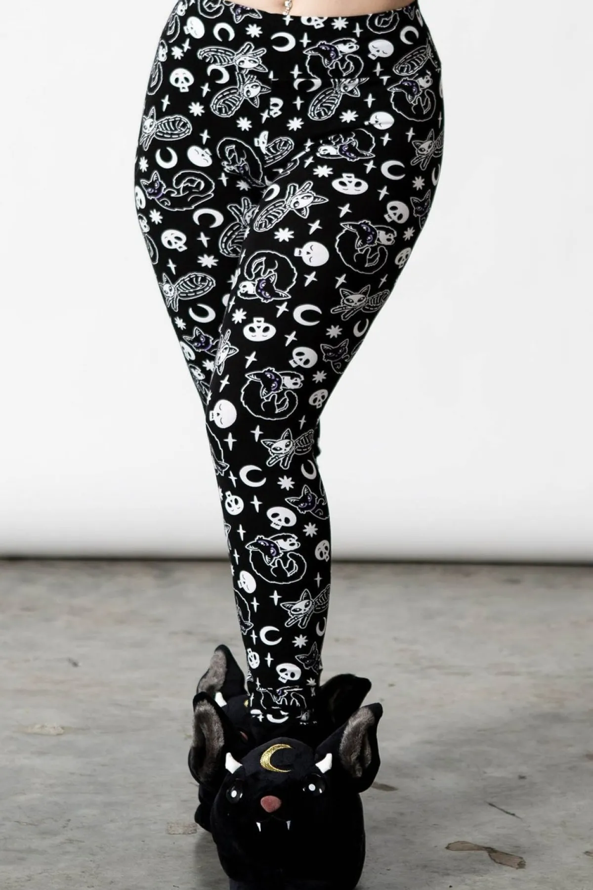 Sale Purr Off - Leggingsit, mustat Leggingsit|Kissateema