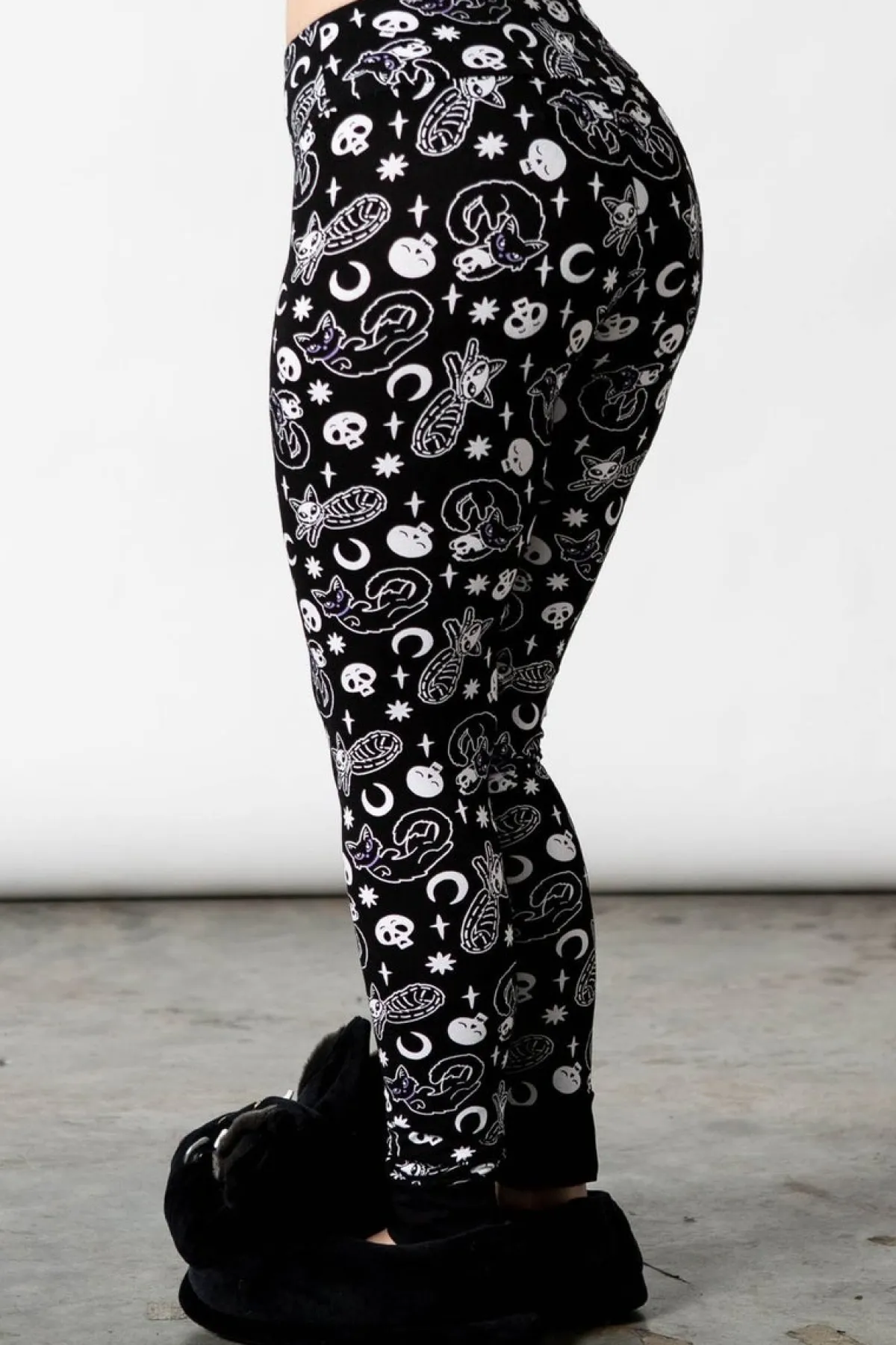 Sale Purr Off - Leggingsit, mustat Leggingsit|Kissateema