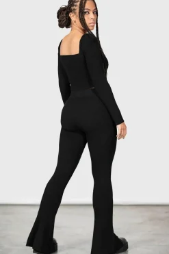 Outlet Sinereous - Leveälahkeiset leggingsit Leggingsit|Goottikamaa