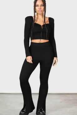 Outlet Sinereous - Leveälahkeiset leggingsit Leggingsit|Goottikamaa
