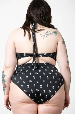 New Skulls - 2-osainen bikini Uimapuku Sport|Rockabilly