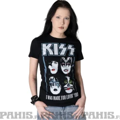 Sale KISS: I Was Made For Lovin' You - Naisten T-paita Kiss|T-Paidat