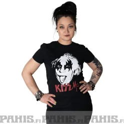 New Kiss Me Mr Einstein - Naisten T-paita, musta Hupipaidat|Kiss