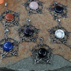 Outlet Kiviriipus - Pentagrammi4,5cm Jaspis|Aventuriini