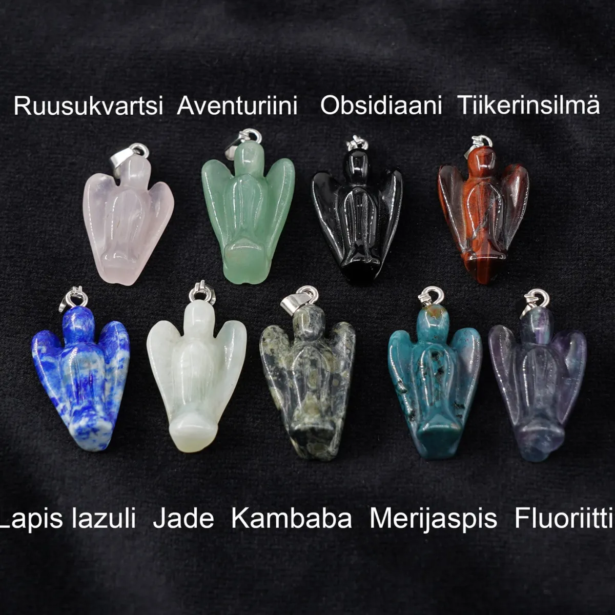 Online Kristalli enkeliriipus Jade|Jaspis