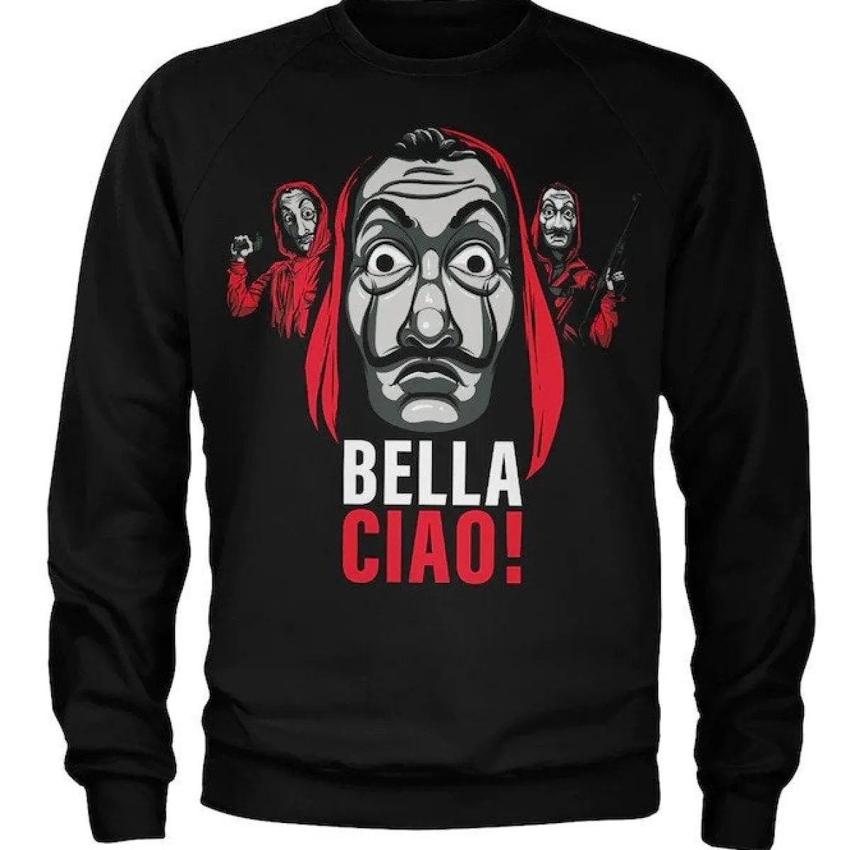 Clearance La Casa De Papel Bella Ciao! - Collegepaita Pitkähihaiset|Pitkähihaiset Paidat