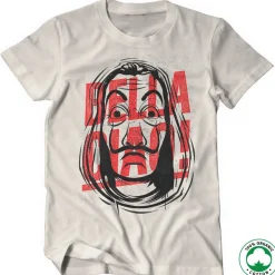 Hot La Casa De Papel Masked Bella Ciao Organic - T-paita, luonnonvalkoinen T-Paidat|T-Paidat