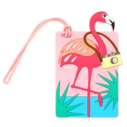Outlet Laukun nimikyltti - Pink Flamingo Matkalaukku Nimikyltit