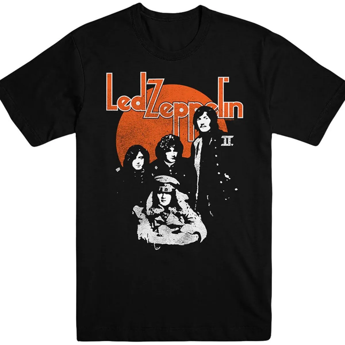Discount Led Zeppelin Orange Circle - T-paita Hippikamaa|Bändipaidat