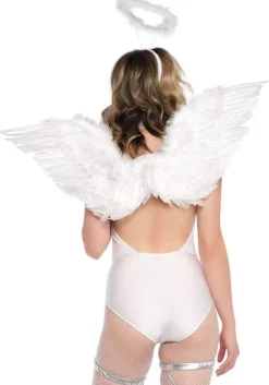 Online Angel - Enkeli asustesetti, valkoinen Harnessit|Hiuskoristeet