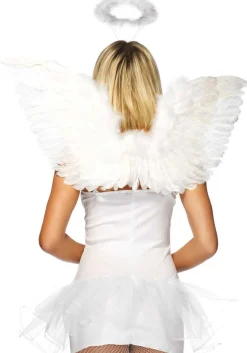 Online Angel - Enkeli asustesetti, valkoinen Harnessit|Hiuskoristeet