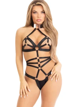 Best Elastic with choker- Harness teddy Pikkutuhmaa|Alusvaatteet