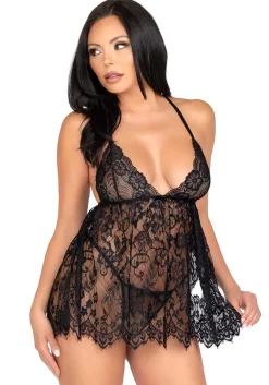Best Floral lace - Babydoll ja stringit Pikkutuhmaa|Alusvaatteet
