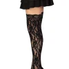 Online Rose Lace - Ylipolvensukat Pikkutuhmaa|Sukat