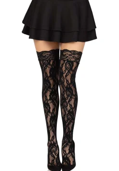 Online Rose Lace - Ylipolvensukat Pikkutuhmaa|Sukat