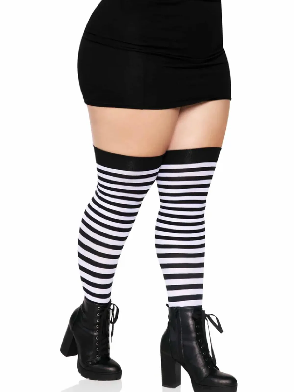 New Striped Nylon Plus size - Thigh high sukat Pride|Naamiaisasut
