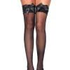 Thigh high fishnet with bow - Ylipolvensukat Pikkutuhmaa|Sukat