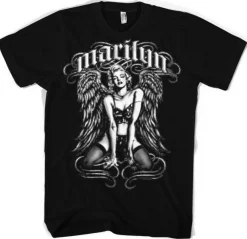 Sale Marilyn Monroe Cool Angel - T-paita, musta T-Paidat|T-Paidat