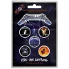 Outlet Metallica Ride the Lightning - Pinssi setti 5kpl Pinssit Ja Rintanapit|Metallica