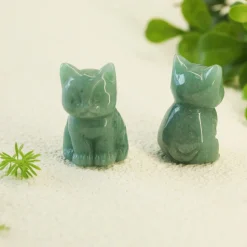 Discount Mini kissa – vihreä aventuriini Kissateema|Koriste-Esineet