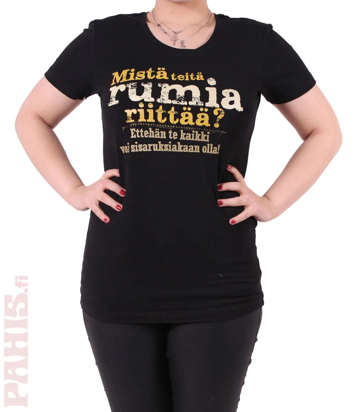 Outlet Mistä Teitä Rumia Riittää? Lady Fit T-paita Asenne T-Paidat