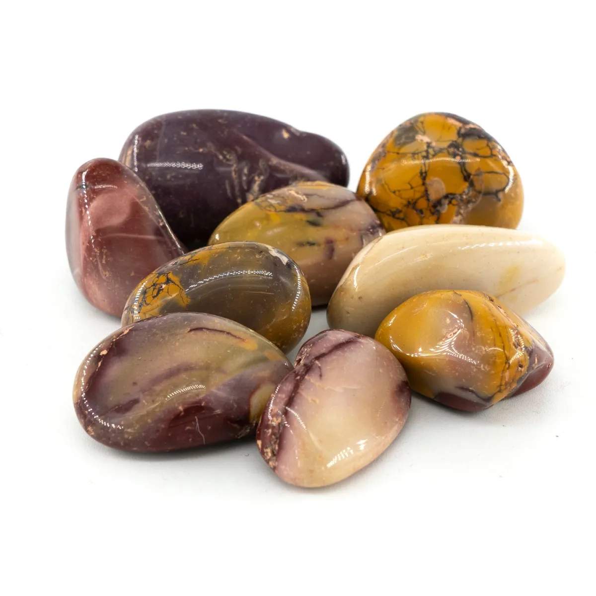 Mokaiittijaspis (Mookaite) - Rumpuhiottu 15-30mm Rumpuhiotut Kivet|Jaspis