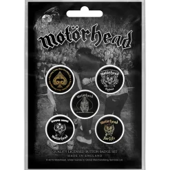 Motörhead Clean your clock - Pinssi setti 5kpl Motörhead|Pinssit Ja Rintanapit