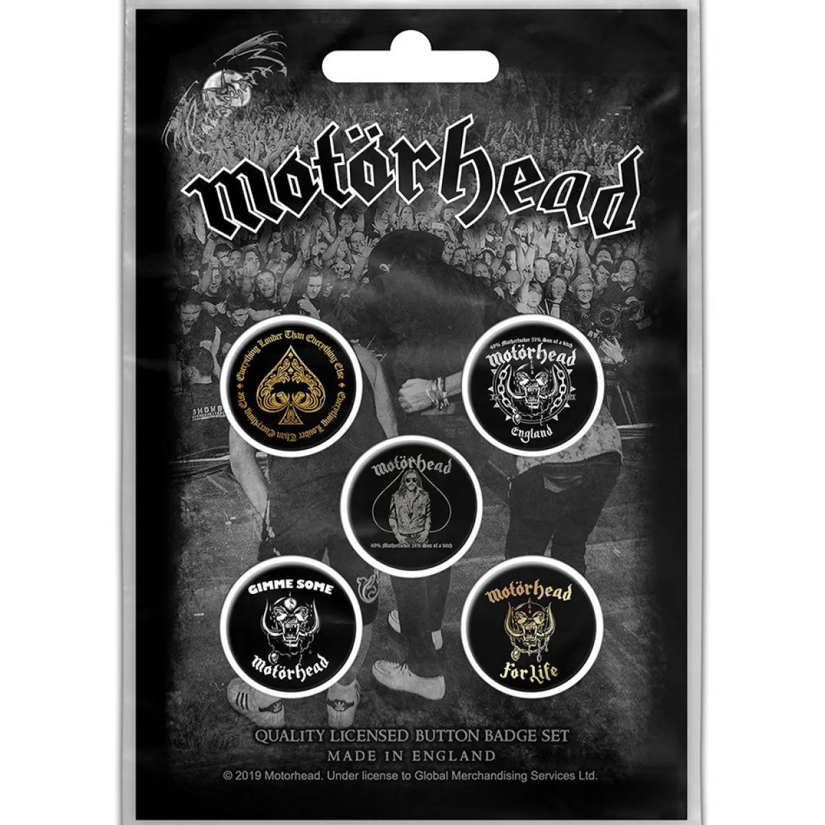 Motörhead Clean your clock - Pinssi setti 5kpl Motörhead|Pinssit Ja Rintanapit