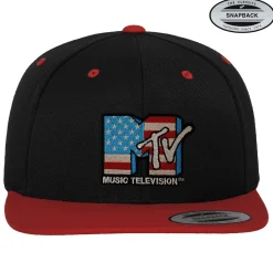 Online MTV American Flag Premium Snapback lippis, musta-punainen Urban Wear Katukamaa|Mtv
