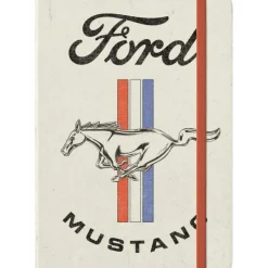 Outlet Muistikirja A5 - Ford Mustang Horse & Stripes Logo Autoteema|Ford