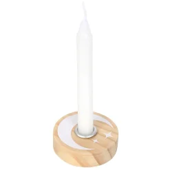 Hot Natural Wooden Mystical Moon Spell - Kynttilänjalka Kynttilät Ja Kynttilänjalat