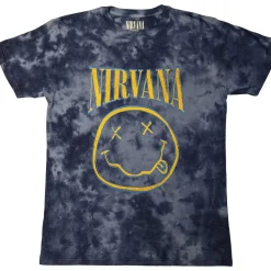 Hot Nirvana:happy face Blue Stroke - T-paita T-Paidat|Bändipaidat