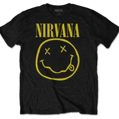 Sale Nirvana Yellowhappy face - T-paita Bändipaidat|Nirvana