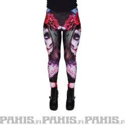 New Sugar Skull & Roses - legginsit Leggingsit|Urban Wear Katukamaa