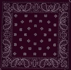 Outlet Paisley Bordeaux - Bandana huivi Kantri & Western|Bandanat