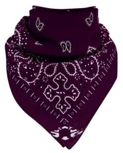 Outlet Paisley Bordeaux - Bandana huivi Kantri & Western|Bandanat