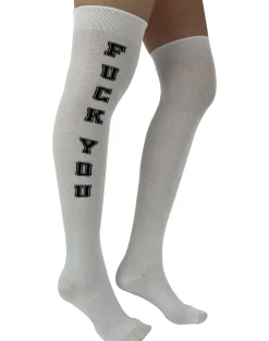 Sale F You - Ylipolvensukat, white/black Urban Wear Katukamaa|Punk!