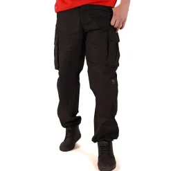 Outlet Basic Cargo Pants- Reisitaskuhousut, musta Reisitaskuhousut|Urban Wear Katukamaa