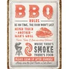Clearance Peltikyltti 15x20cm - BBQ Rules Seinäkyltit & Taulut|Isälle