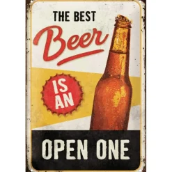 Discount Peltikyltti 20x30cm - The Best Beer is an Open One Seinäkyltit & Taulut|Isälle