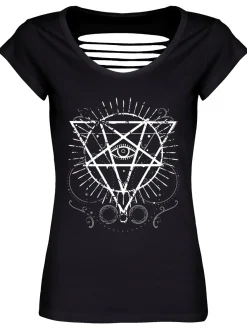 Outlet Pentagram Eye - naisten t-paita Goottikamaa|T-Paidat
