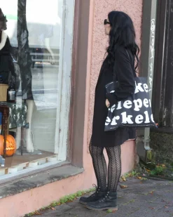 Clearance Perkele kangaskassi, Musta Goottikamaa|Festarikamaa
