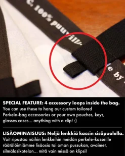 Clearance Perkele kangaskassi, Musta Goottikamaa|Festarikamaa