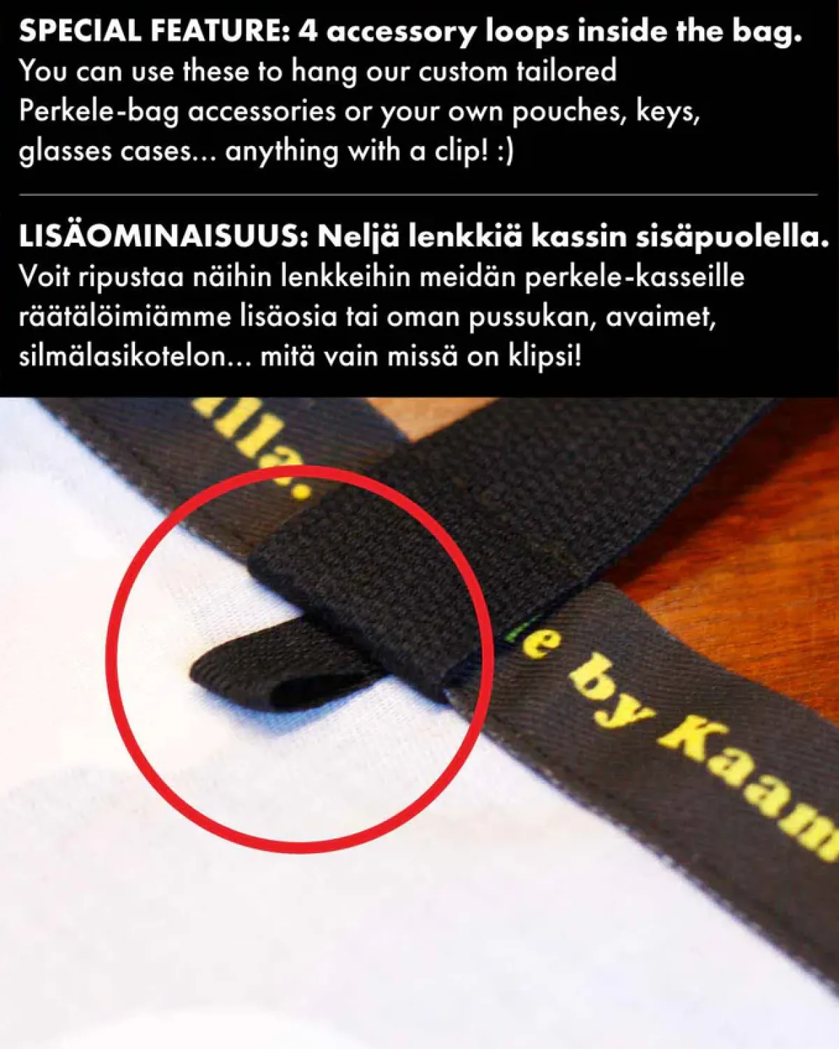 Sale Perkele kangaskassi, Sateenkaari Goottikamaa|Pride