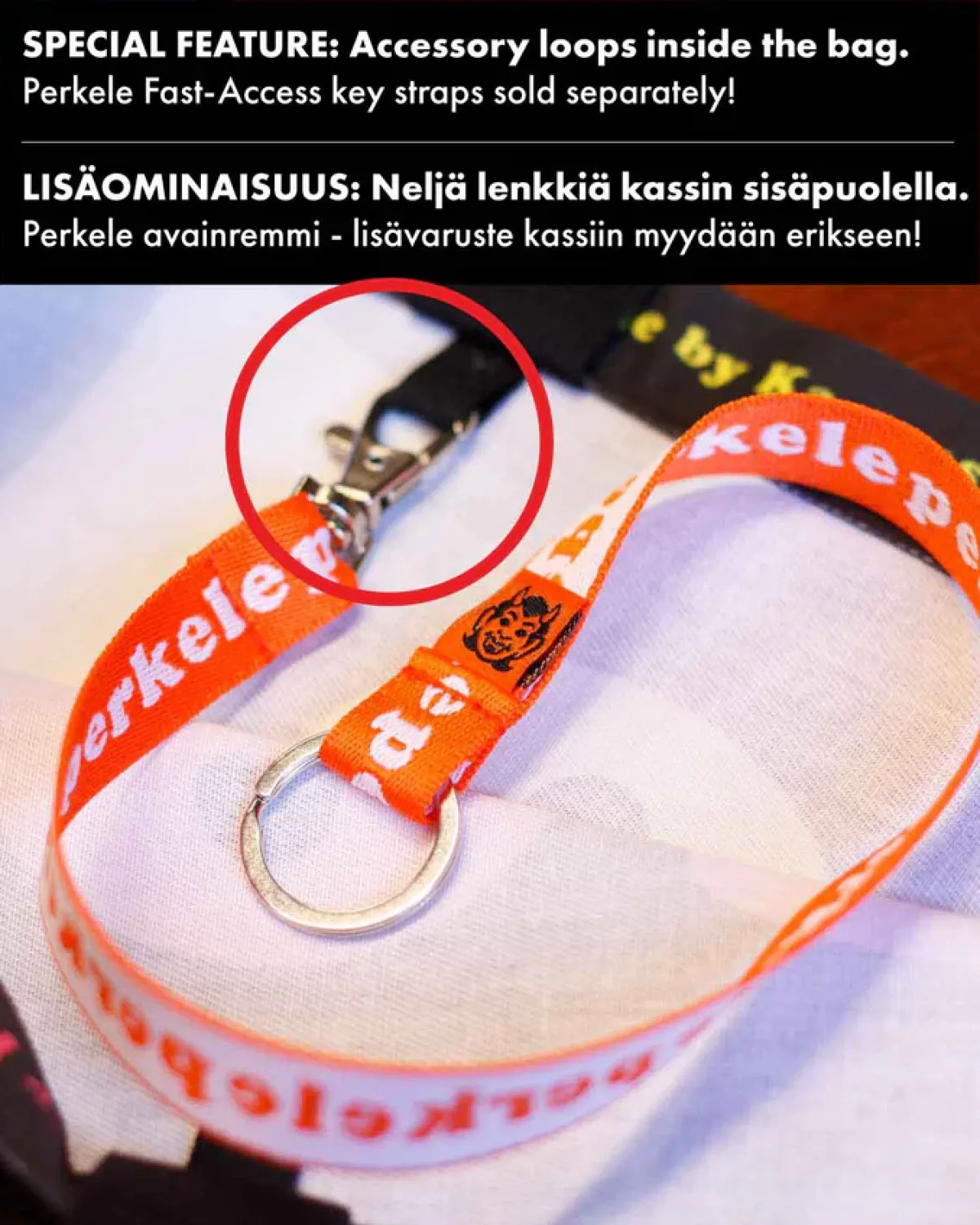 Sale Perkele kangaskassi, Sateenkaari Goottikamaa|Pride