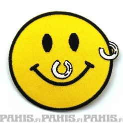 Outlet Piercedhappy face - kangasmerkki Haalarimerkit|Kangasmerkit